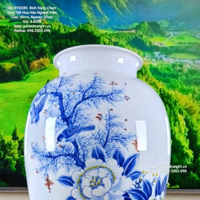 Bình Dáng Chum Họa Tiết Hoa Hảo Nguyệt Viên